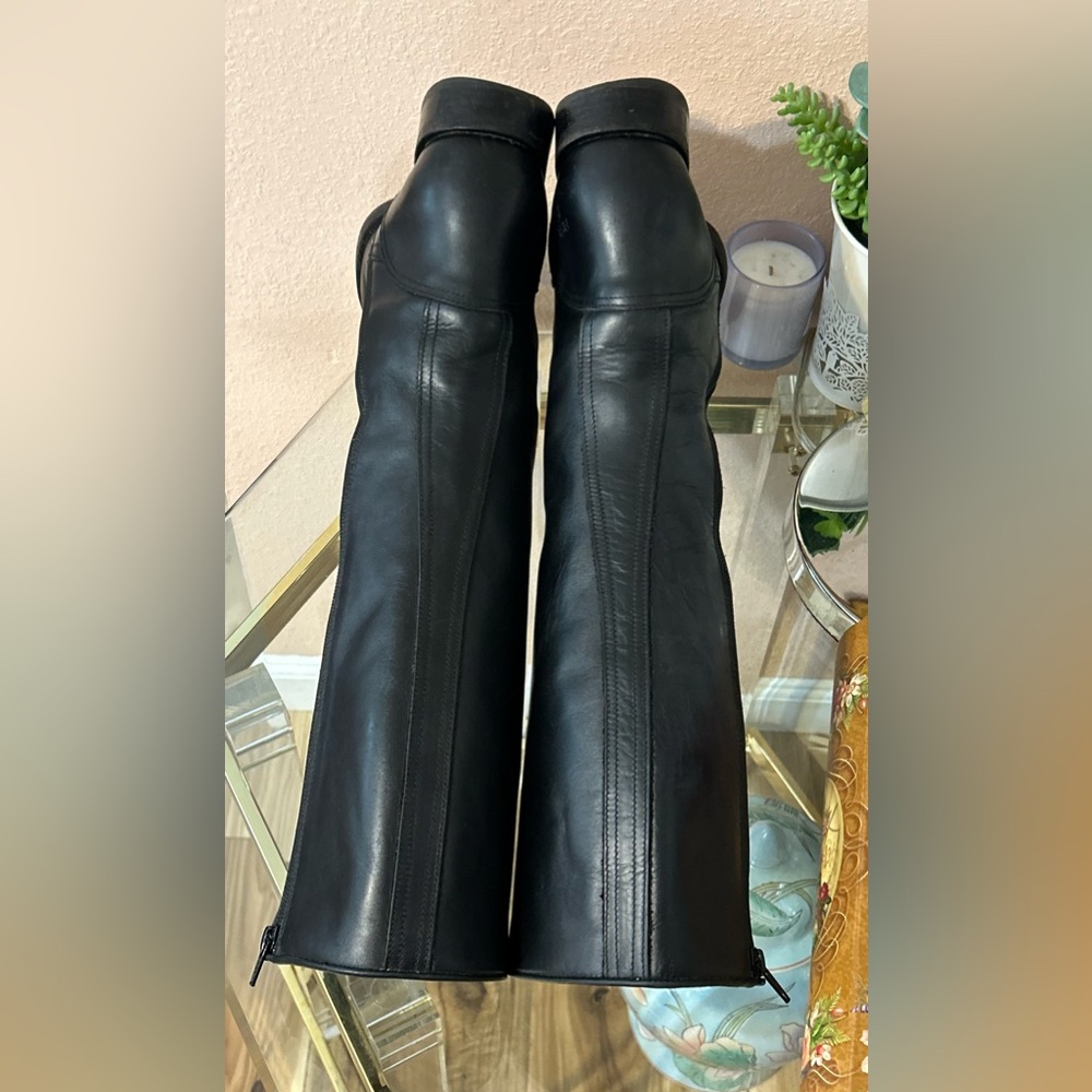*RARE* Vintage Frye Black Leather Lace-Up Boots Size 9-10 - Picture 14 of 16